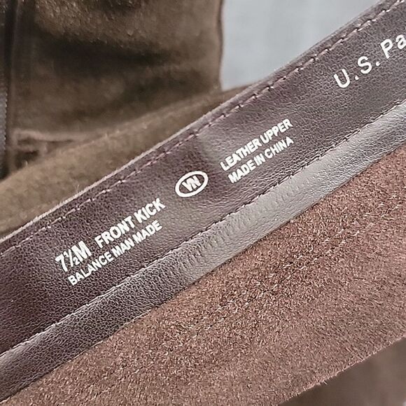 Aerosoles 2015 Front Kick Tall Brown Suede Leather Wedge Heel Boot, Women's 7.5 - Picture 11 of 11